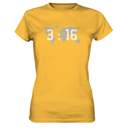 Joh 3,16 - World - weiß - Ladies Premium Shirt