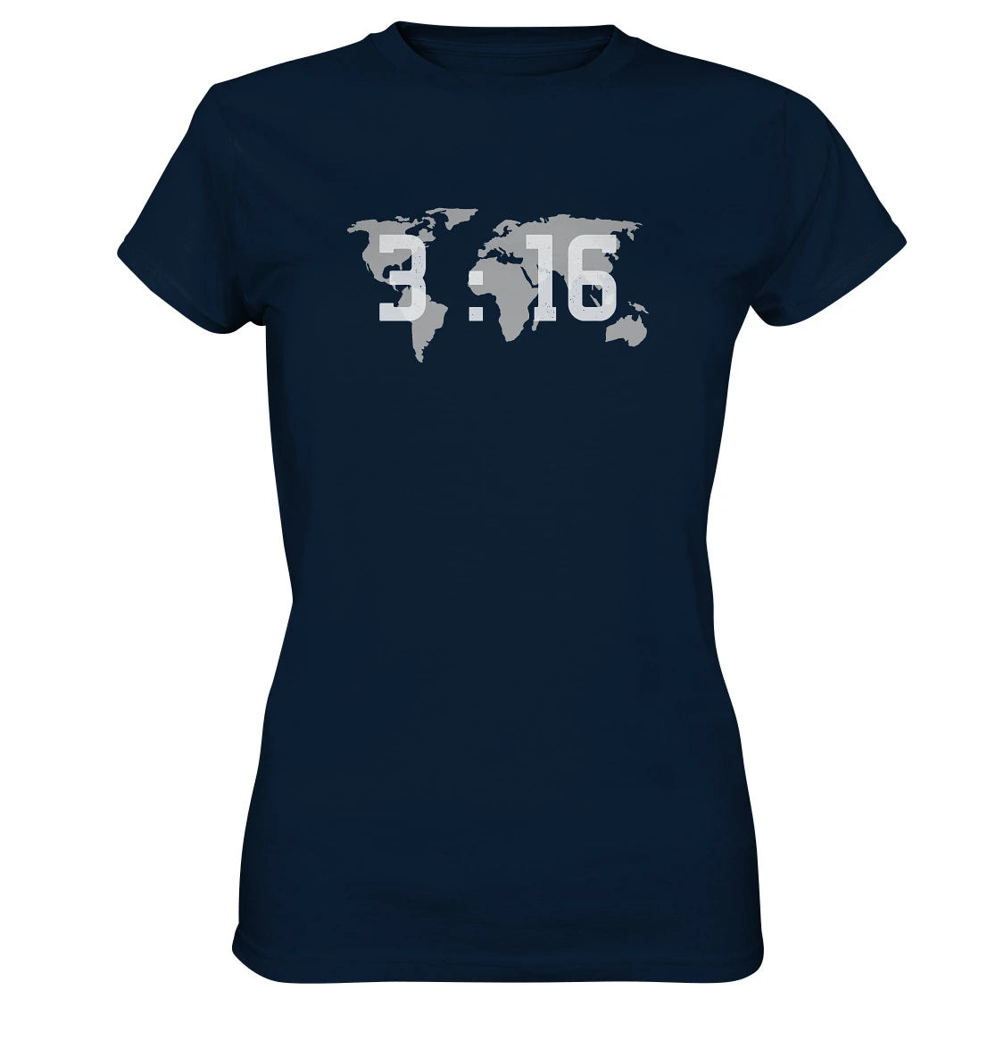 Joh 3,16 - World - weiß - FP - Ladies Premium Shirt