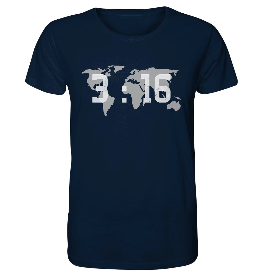 Joh 3,16 - World - weiß - FP - Organic Shirt