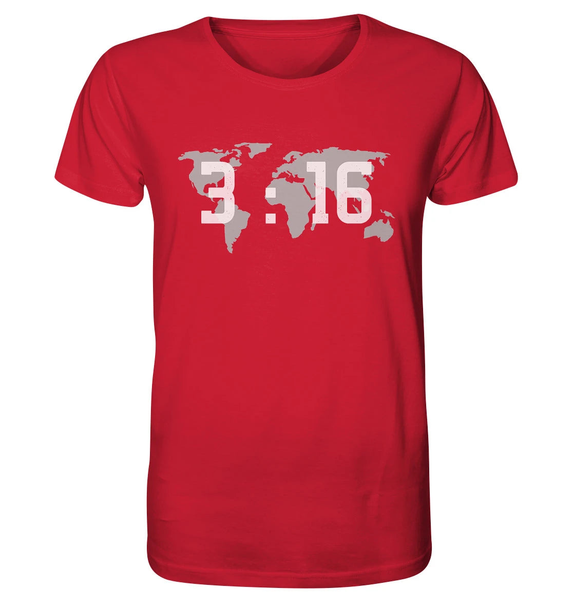 Joh 3,16 - World - weiß - FP - Organic Shirt