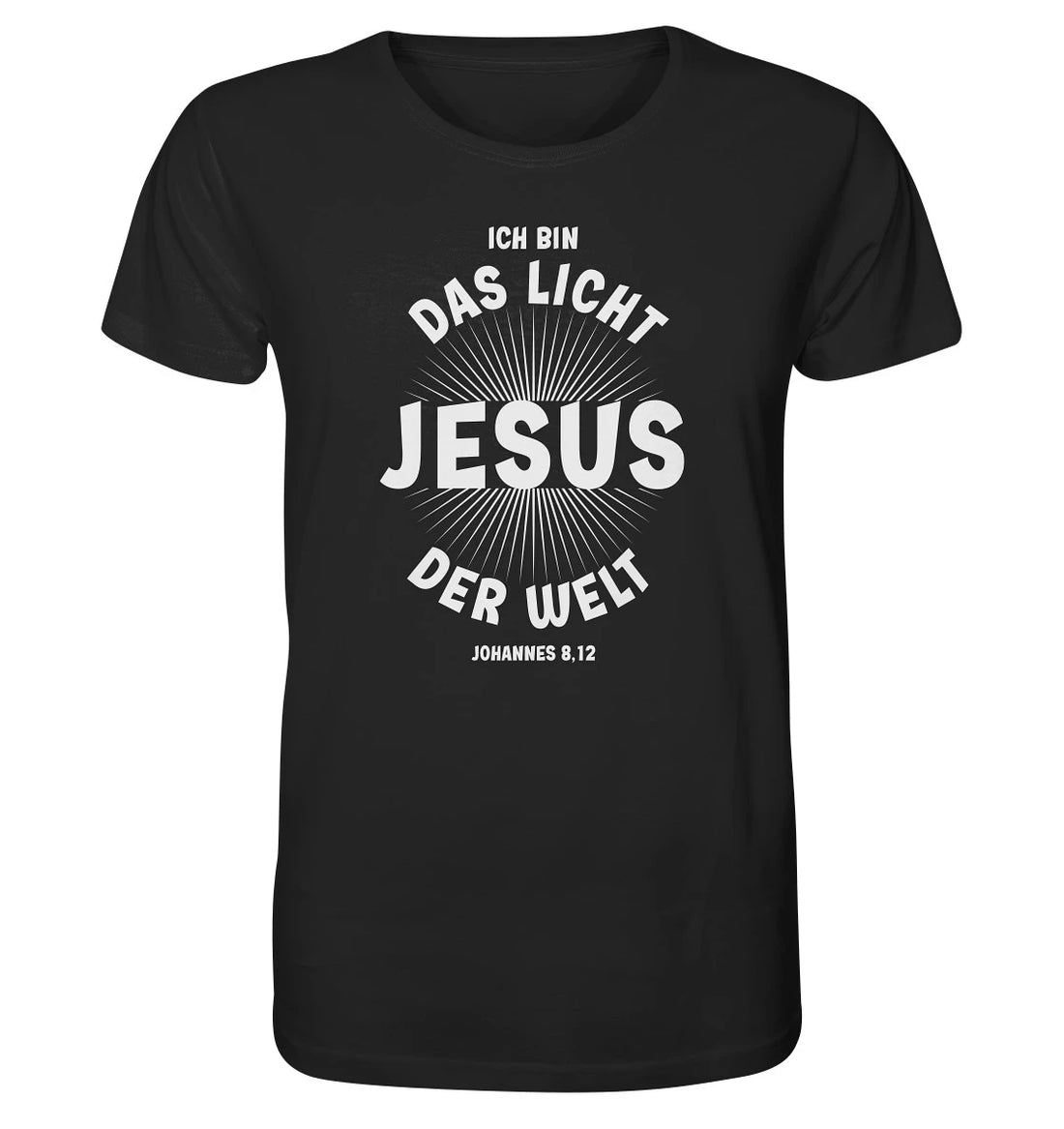 Joh 8,12 - Licht der Welt - Organic Shirt