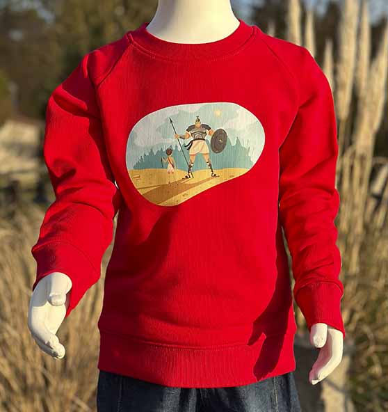 1.Sam 17 - David gegen Goliath - Kids - Organic Sweatshirt