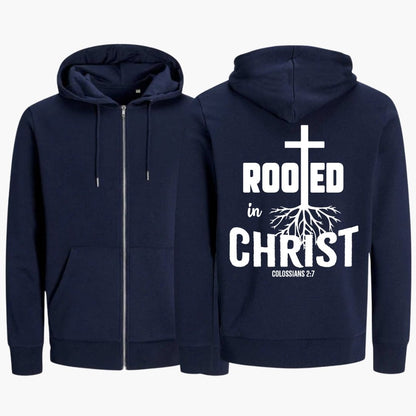 Kolosser 2,7 - Rooted in Christ | Bio-Superflausch-Zipper