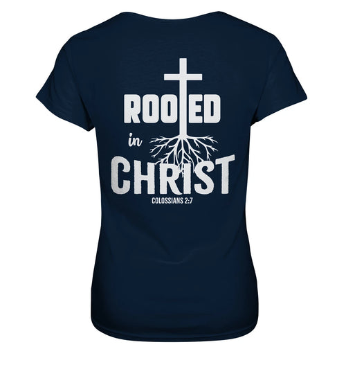 Kol 2,7 - Rooted in Christ - BP - Ladies Premium Shirt