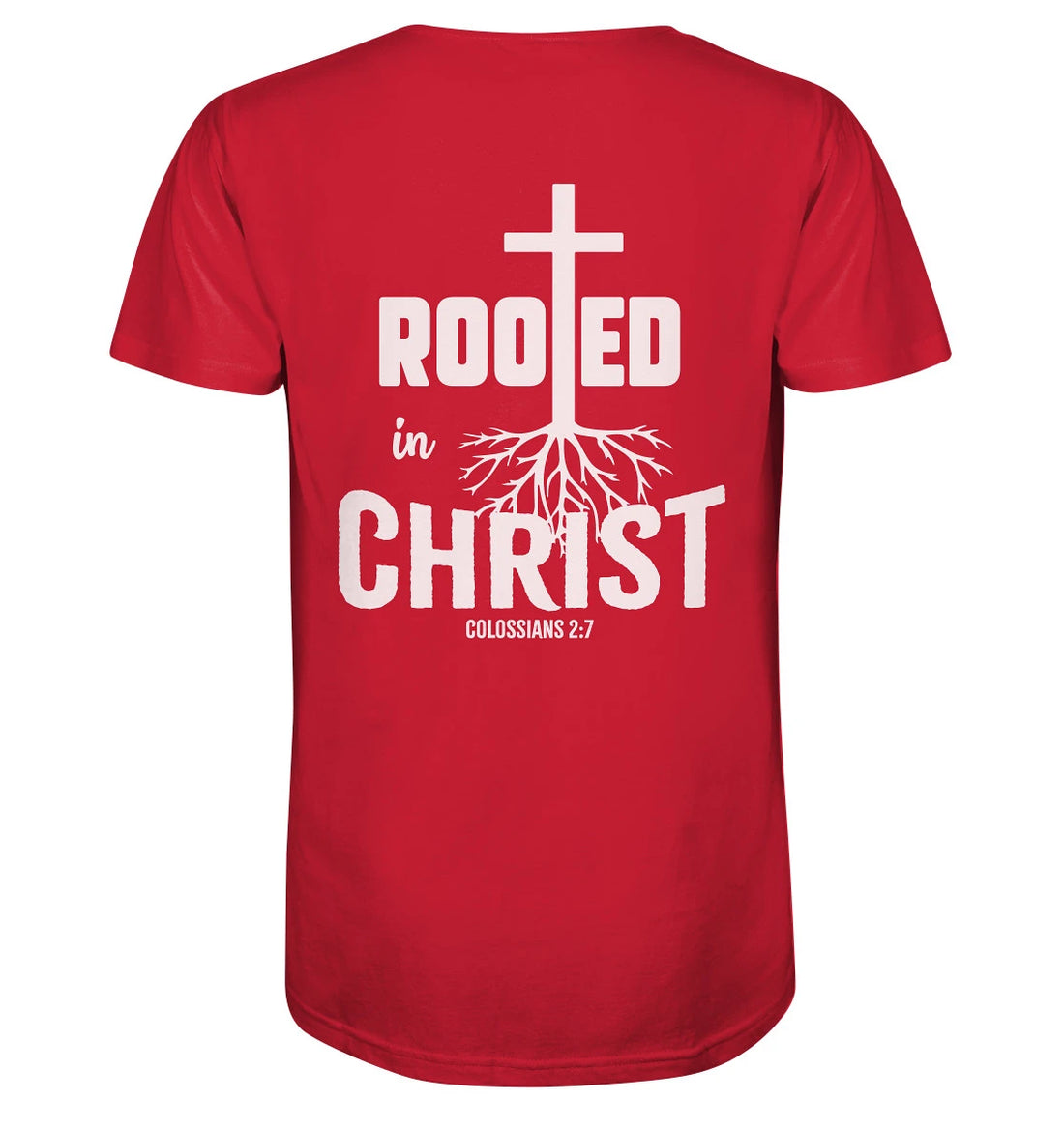 Kol 2,7 - Rooted in Christ - BP - Organic Shirt