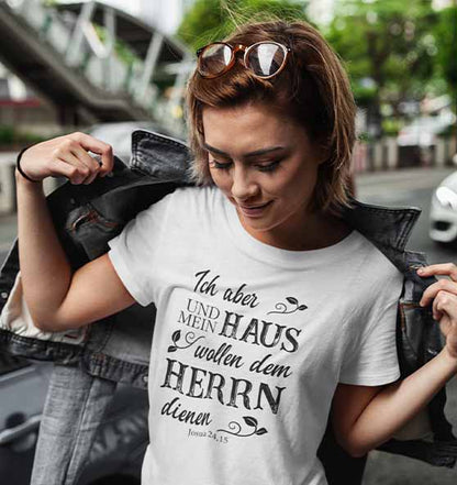 Jos 24,15 - Mein Haus - Ladies Premium Shirt