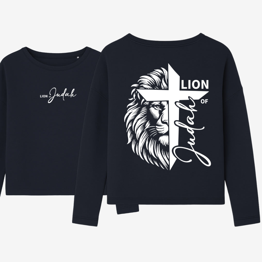 Offb 5,5 - Lion of Judah - Cross - FBP - Ladies Oversize Sweatshirt