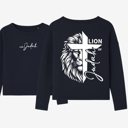 Offb 5,5 - Lion of Judah - Cross - FBP - Ladies Oversize Sweatshirt