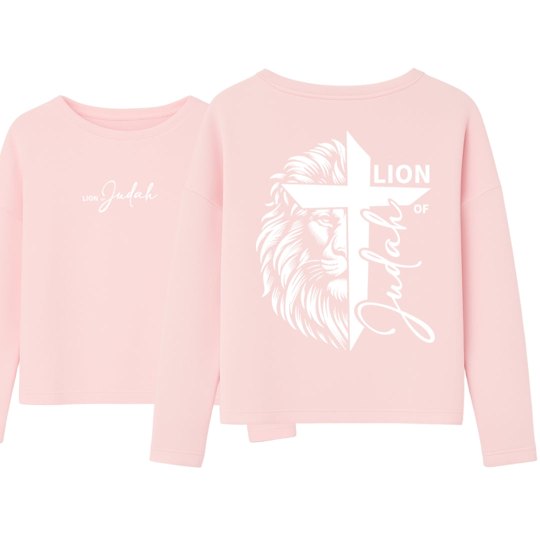Offb 5,5 - Lion of Judah - Cross - FBP - Ladies Oversize Sweatshirt