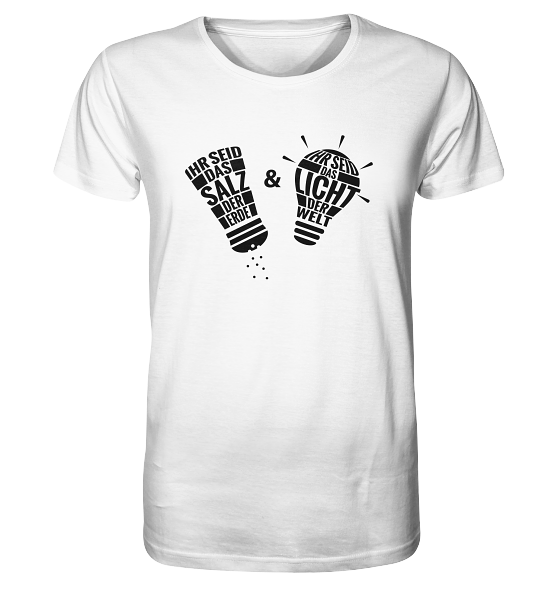 Mt 5,13+14 - Salz &amp; Licht - FP - Organic Shirt