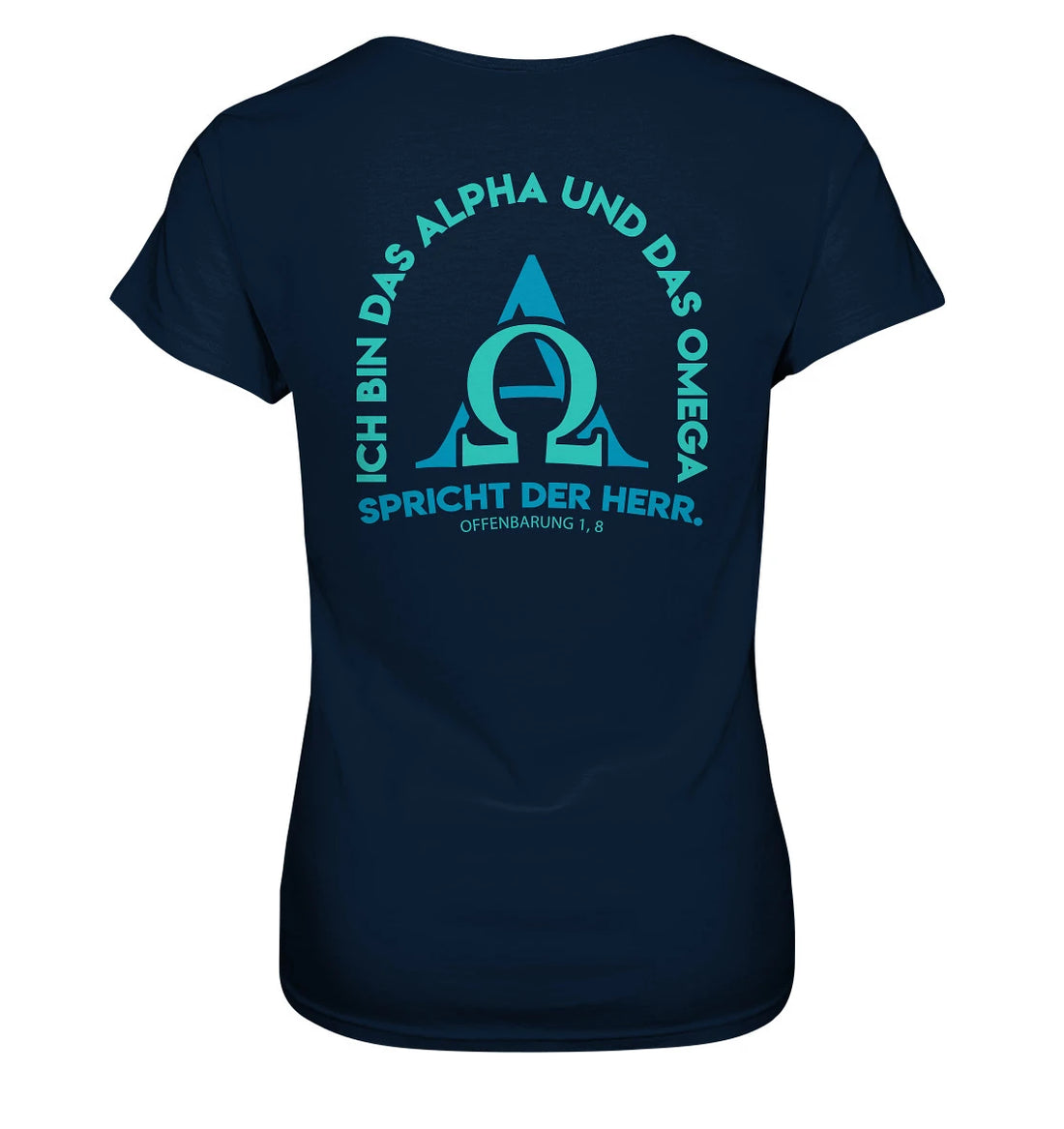 Offb 1,8 - Alpha &amp; Omega Design 2 Rücken - Ladies Premium Shirt