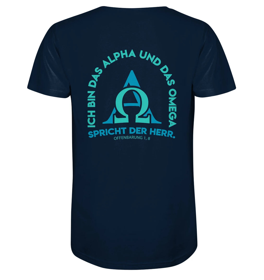 Offb 1,8 - Alpha &amp; Omega Design 2 Rücken - Organic Shirt
