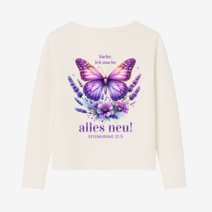 Offenbarung 21,5 - Alles Neu - Schmetterling | Ladies Oversize Sweatshirt