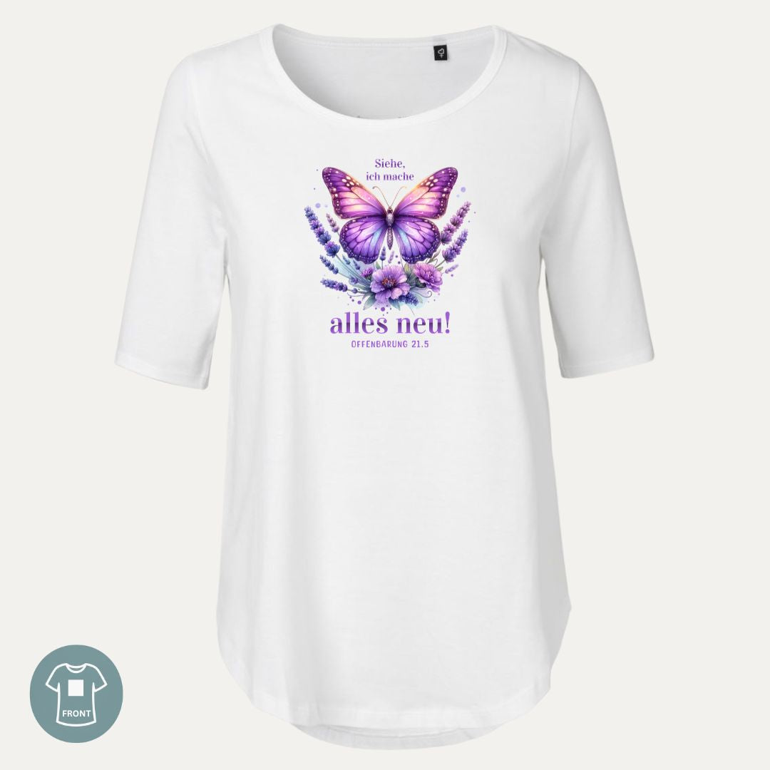 Offenbarung 21,5 - Alles Neu - Schmetterling | Ladies Comfort Shirt