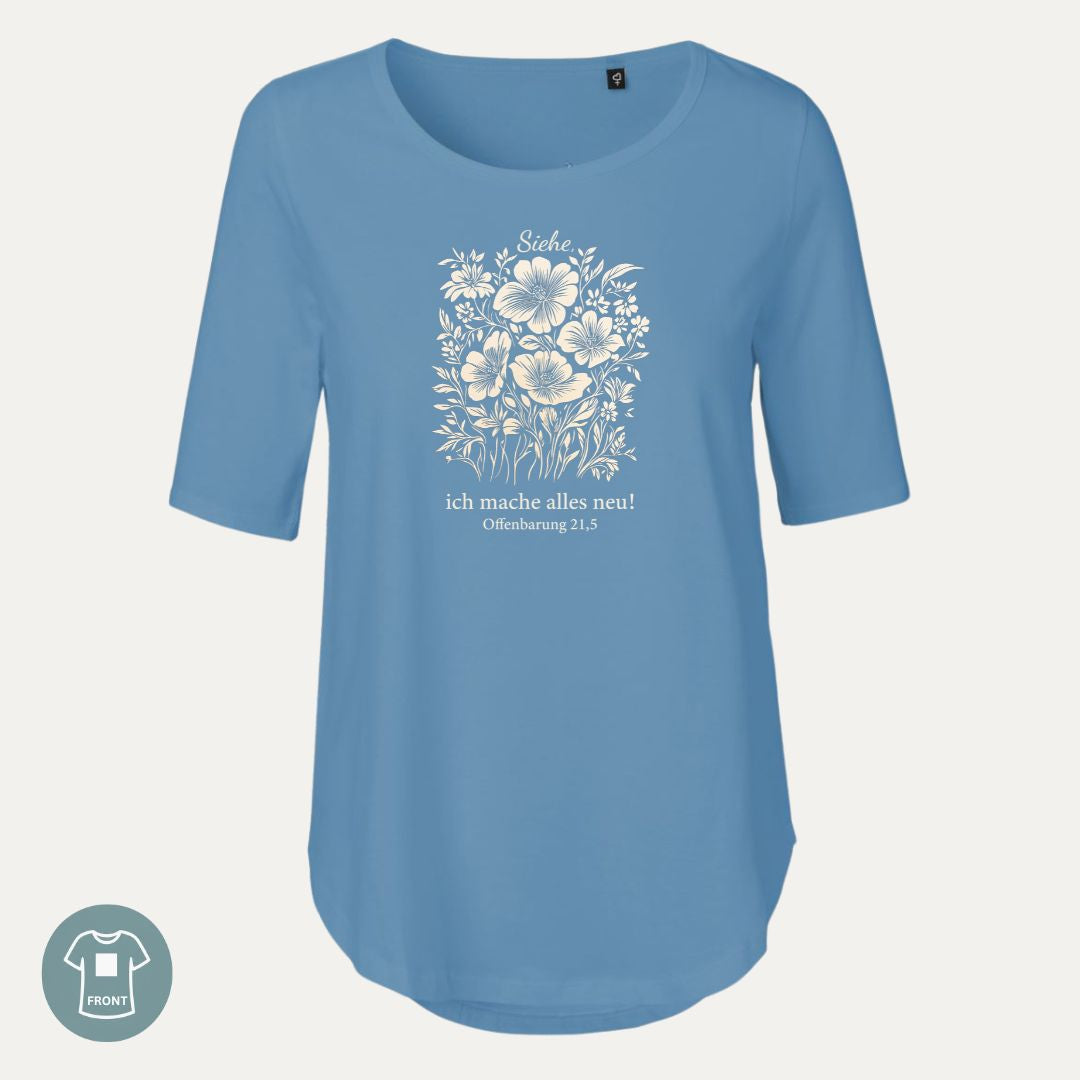 Offenbarung 21,5 - Alles Neu - floral | Ladies Comfort Shirt