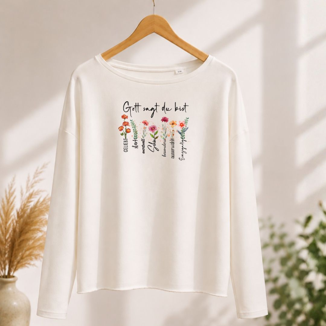 Gott sagt du bist | Ladies Oversize Sweatshirt