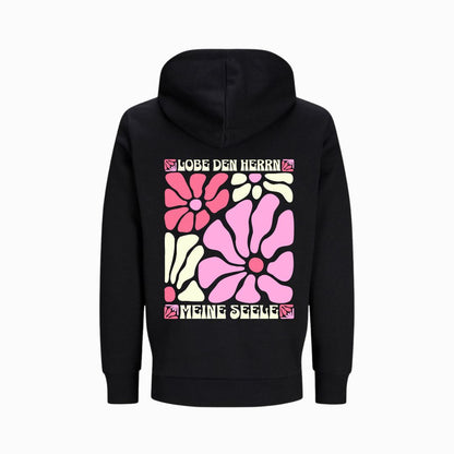 Ps 103,1 - Version 2 - Retro Flowers - BP - Bio-Superflausch-Hoodie
