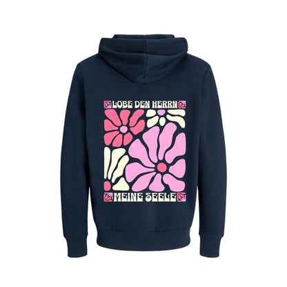 Ps 103,1 - Version 2 - Retro Flowers - BP - Bio-Superflausch-Hoodie