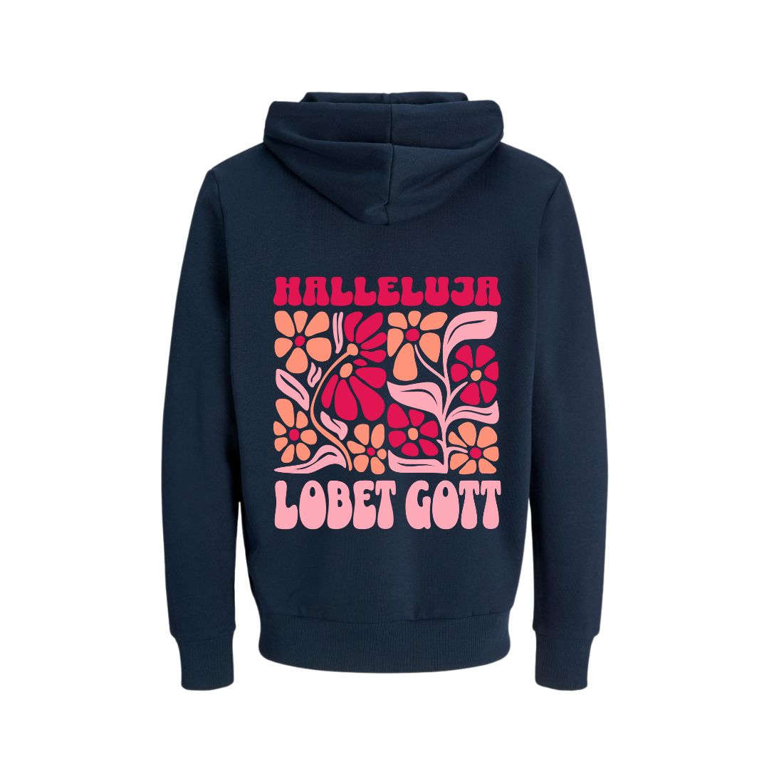 Ps 150,1 - V3 - Retro Flowers - BP - Bio-Superflausch-Hoodie