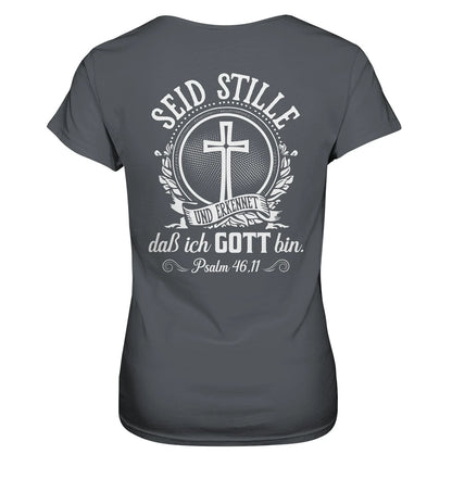 Ps 46,11 - Seid stille - BP - Ladies Premium Shirt