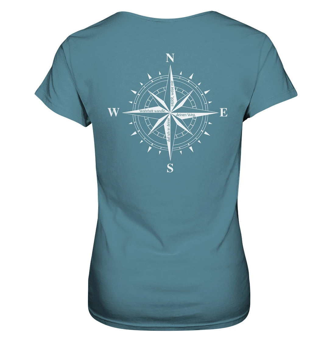 Ps 86,11 - Kompassrose (2) - Rückenprint - Ladies Premium Shirt