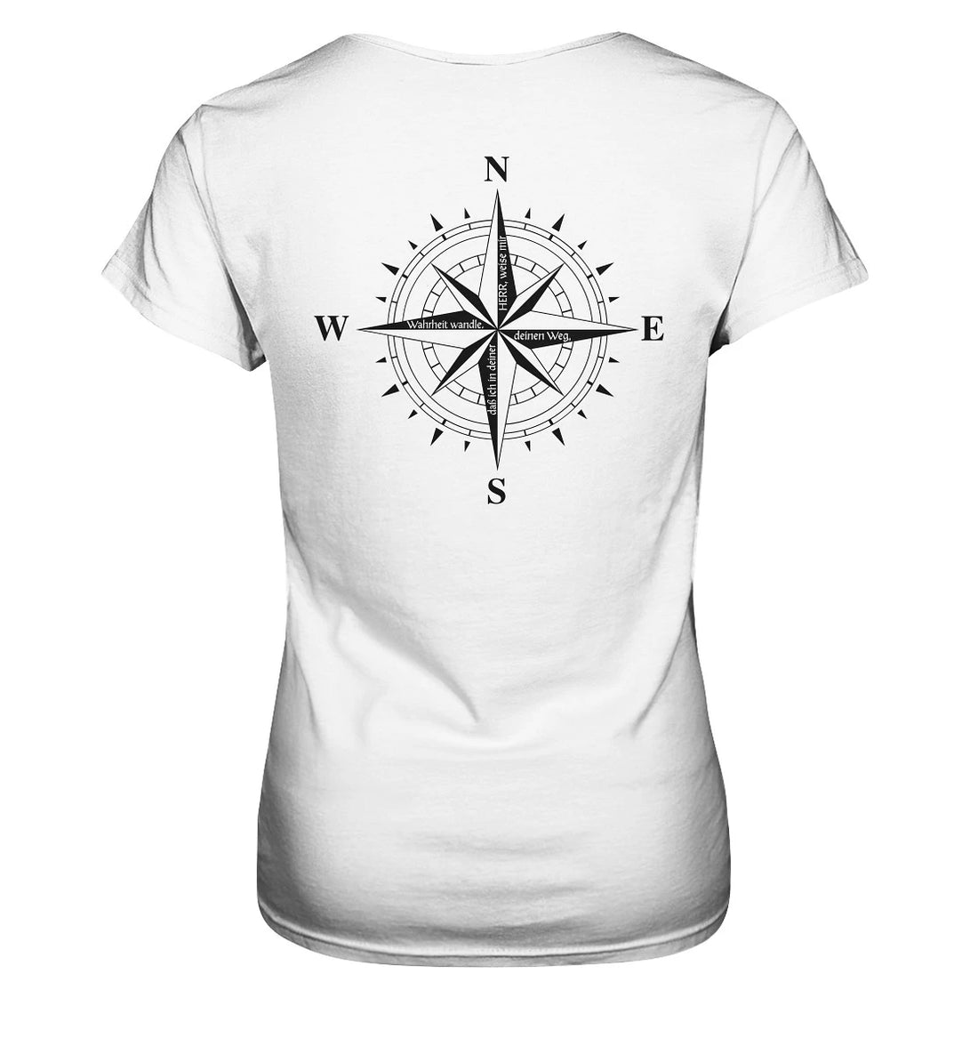 Ps 86,11 - Kompassrose (2) - Rückenprint - Ladies Premium Shirt