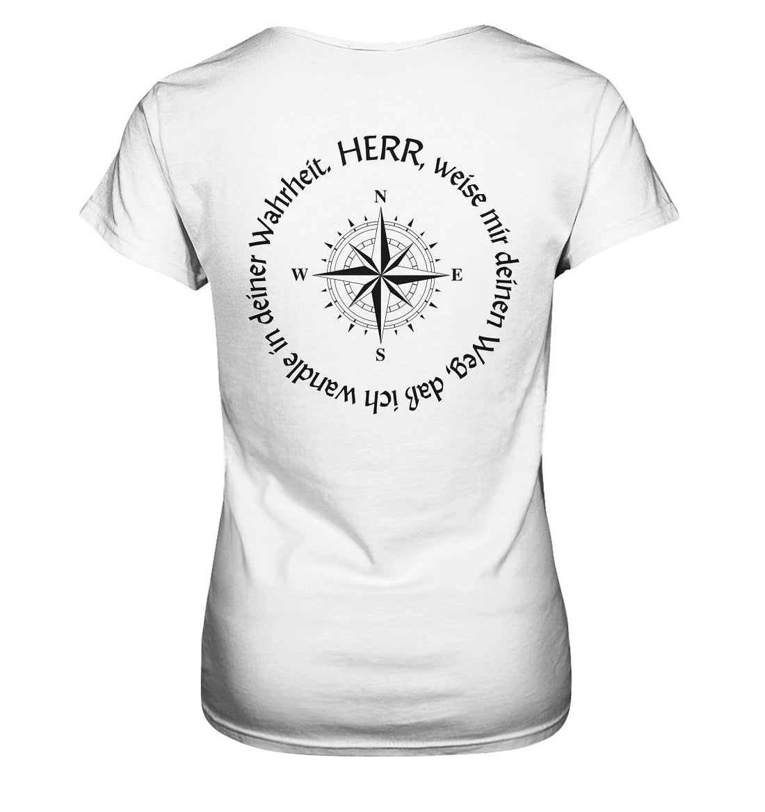 Ps 86,11 - Kompassrose - Rückenprint - Ladies Premium Shirt