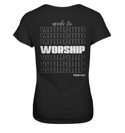 Ps 95,6 - made to WORSHIP - Rückenprint - Ladies Premium Shirt