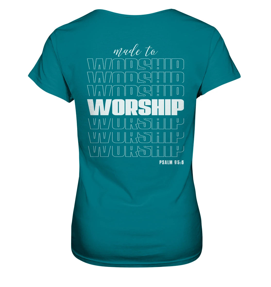 Ps 95,6 - made to WORSHIP - Rückenprint - Ladies Premium Shirt