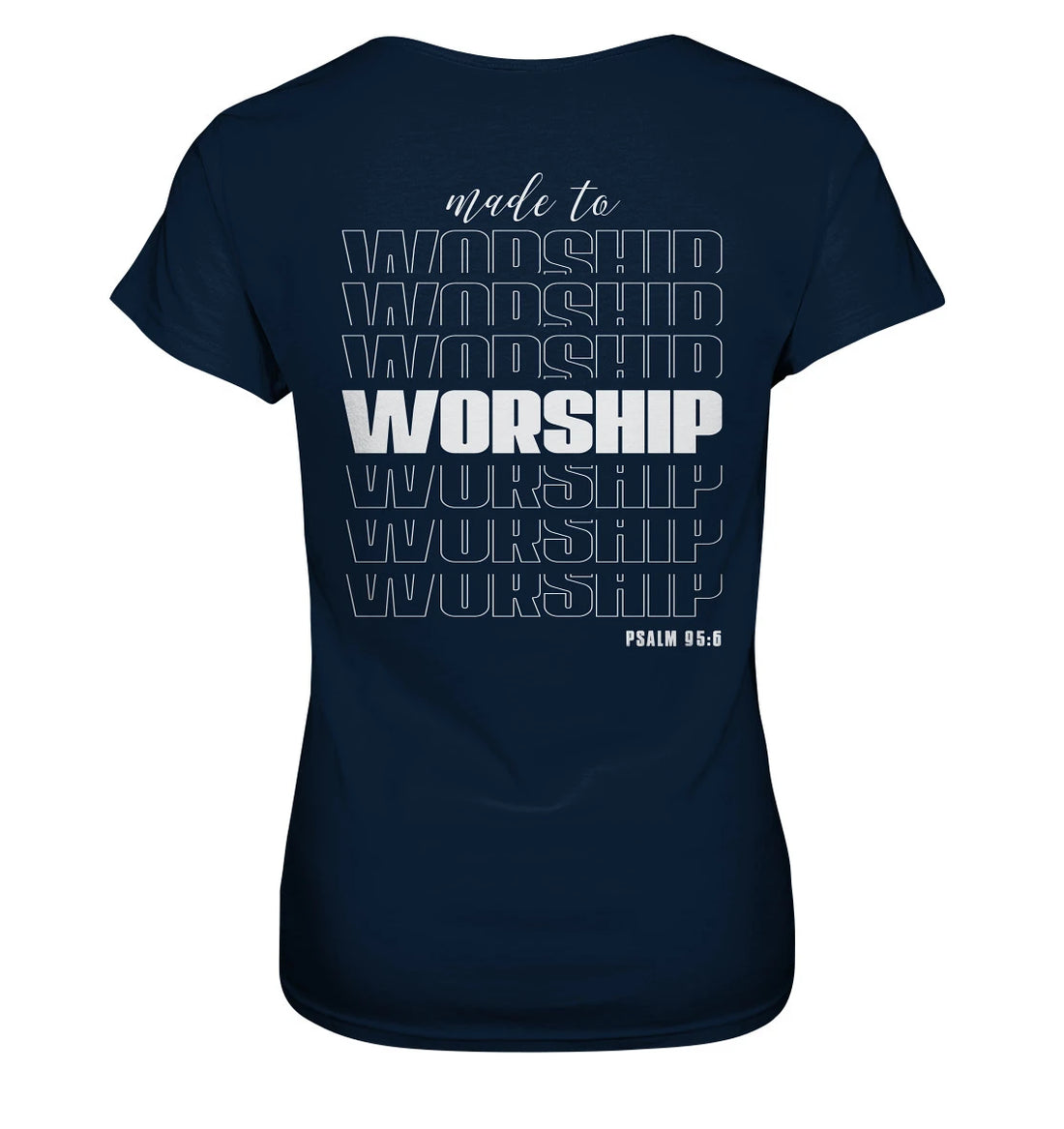 Ps 95,6 - made to WORSHIP - Rückenprint - Ladies Premium Shirt