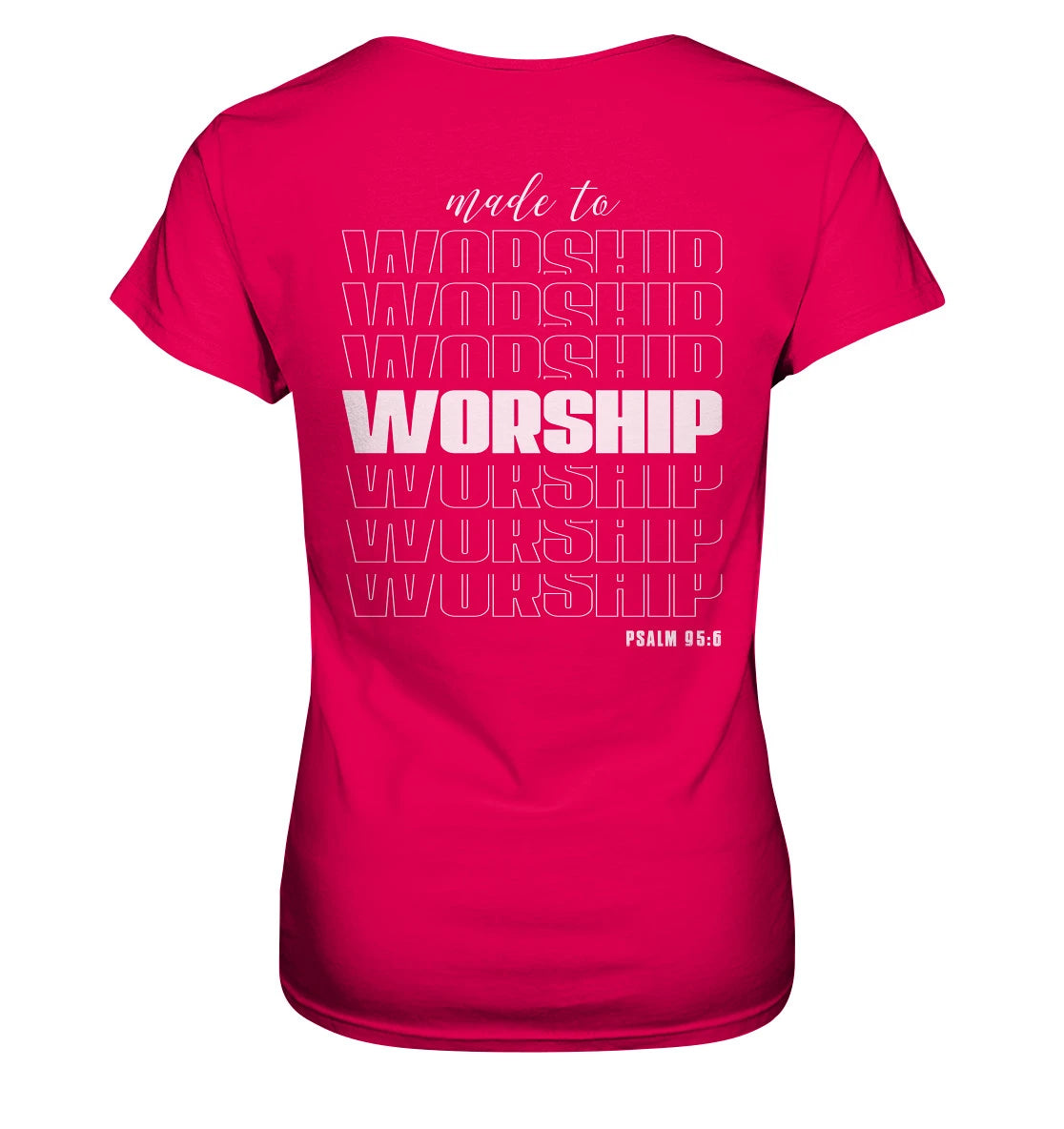 Ps 95,6 - made to WORSHIP - Rückenprint - Ladies Premium Shirt