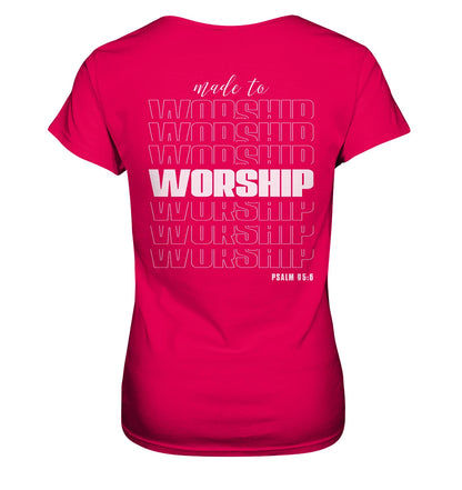 Ps 95,6 - made to WORSHIP - Rückenprint - Ladies Premium Shirt