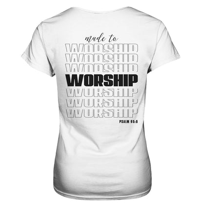 Ps 95,6 - made to WORSHIP - Rückenprint - Ladies Premium Shirt