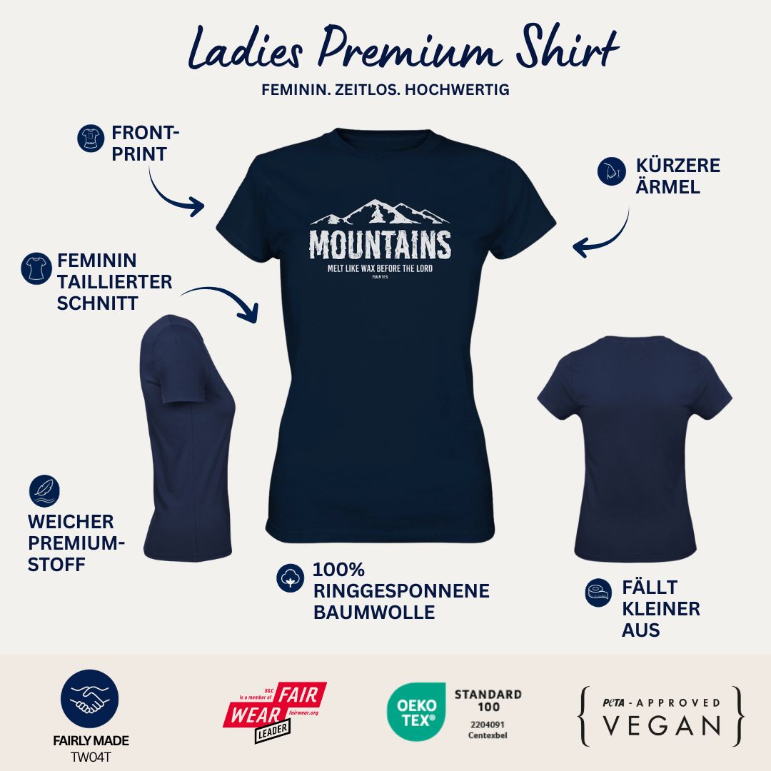 Ps 97,5 - MOUNTAINS - FP - Ladies Premium Shirt