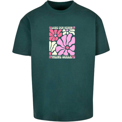 Ps 103,1 - Version 2 - Oversize-Shirt - Retro Flowers - Frontprint