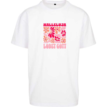 Ps 150,1 - Version 3 - Oversize-Shirt - Retro Flowers - Frontprint