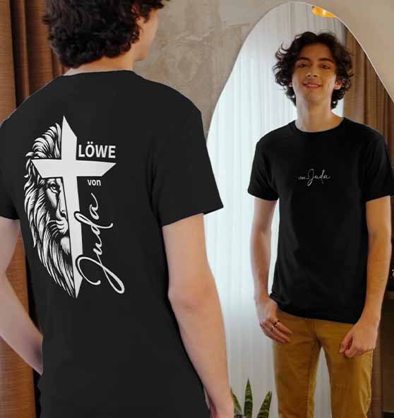 Löwe von Juda - doppelseitiger Druck - Organic Shirt