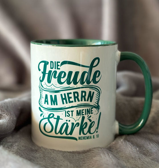 Neh 8,10 - Die Freude - Tasse zweifarbig