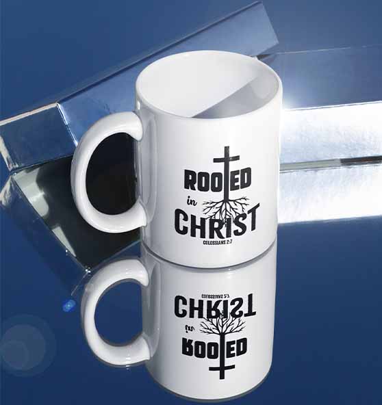 Kol 2,7 - Rooted in Christ - Tasse glossy