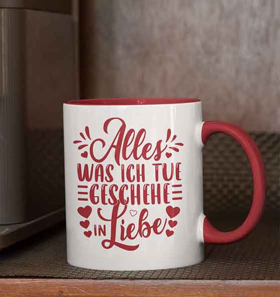 1.Kor 16,14 - Tasse zweifarbig