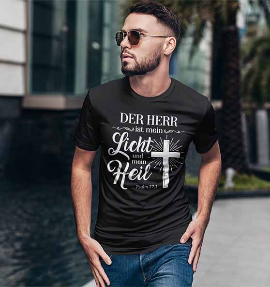 Ps 27,1 - Der HERR ist mein Licht &amp; mein Heil(2) - Organic Shirt