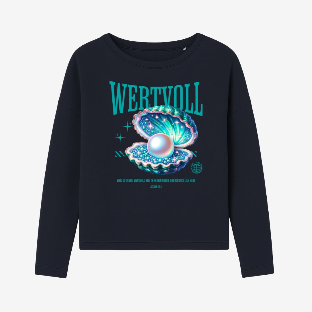 Jes 43,4 - WERTVOLL - FP - Ladies Oversize Sweatshirt