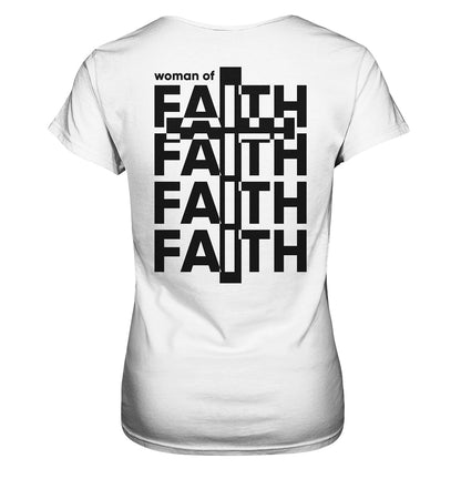 Woman of Faith - Rückenprint - Ladies Premium Shirt