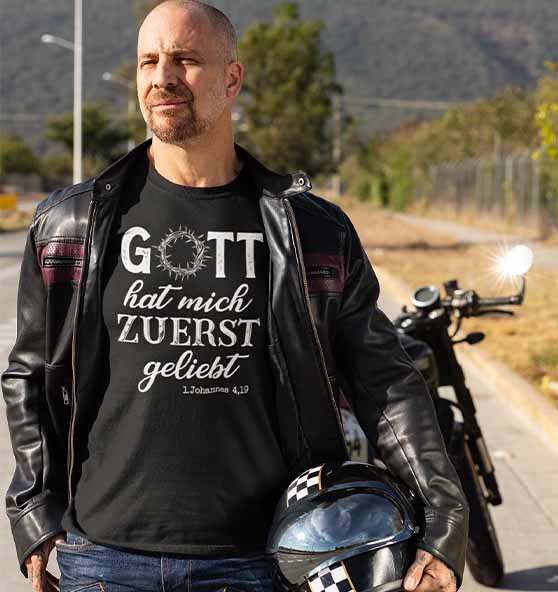 1.Joh 4,19 - Zuerst geliebt - Organic Shirt