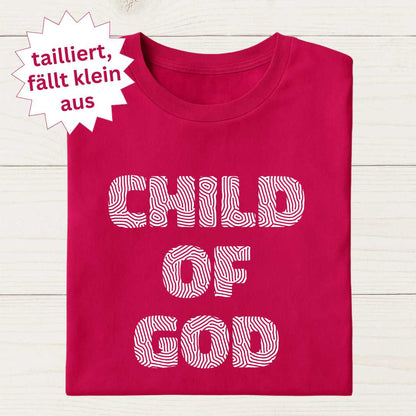 Joh 1,12 / Gal 3,26 - Child of God - Fingerprint Weiß - Ladies Premium Shirt