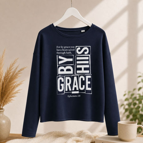 Epheser 2,8 - By His Grace | Ladies Oversize Sweatshirt