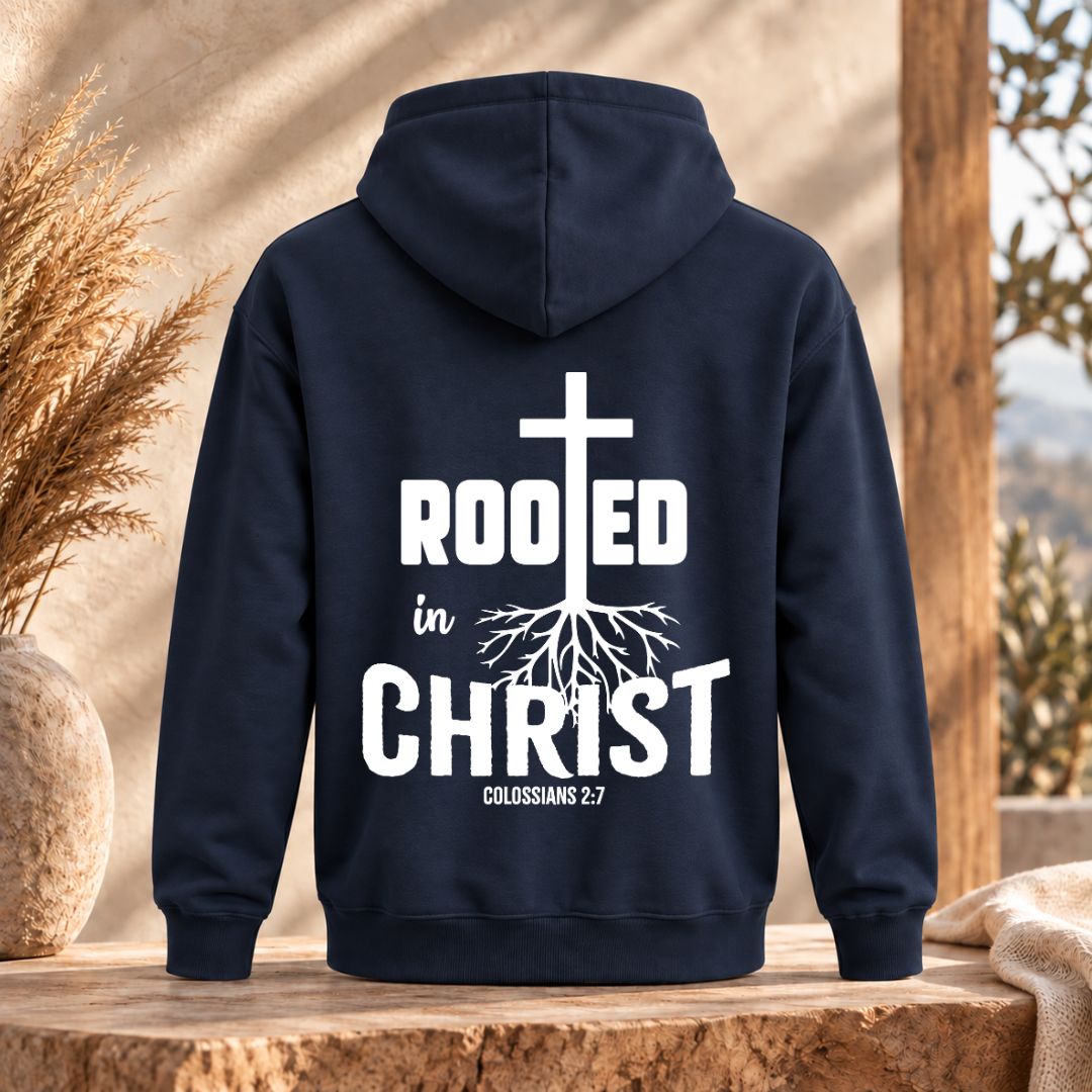Kolosser 2,7 - Rooted in Christ | Bio-Superflausch-Hoodie