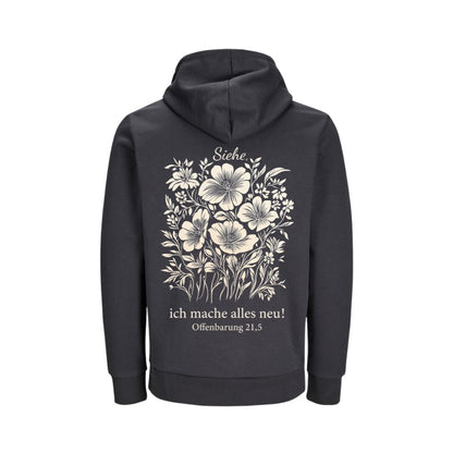 Offb 21,5 - Alles neu - floral - BP - Bio-Superflausch-Hoodie