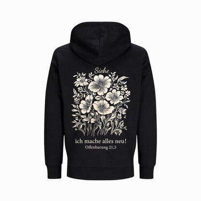 Offb 21,5 - Alles neu - floral - BP - Bio-Superflausch-Hoodie