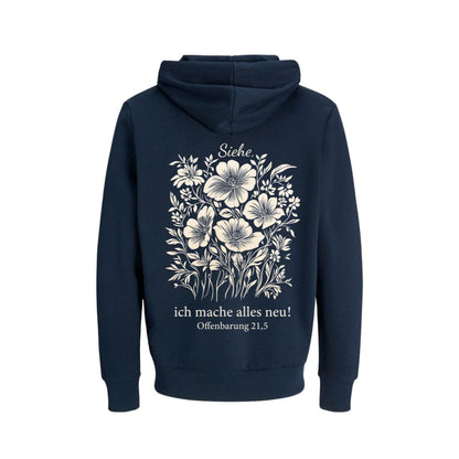 Offb 21,5 - Alles neu - floral - BP - Bio-Superflausch-Hoodie